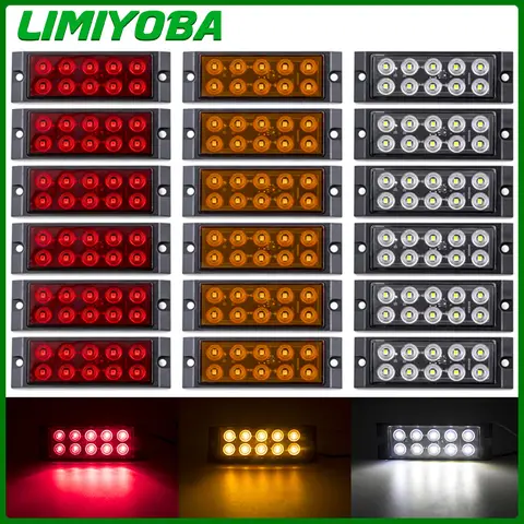 12V 24V 10 LED Side Marker Lights Car External Lamp Indicator Rear Tail Light Trailer Truck Lorry Boat Accessories Warning light