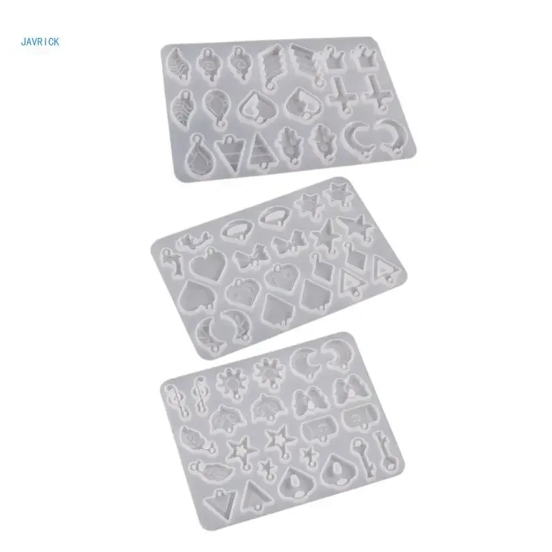 

Mini Moon Heart Earring Resin Mold Leaf Shapes Silicone Molds for DIY