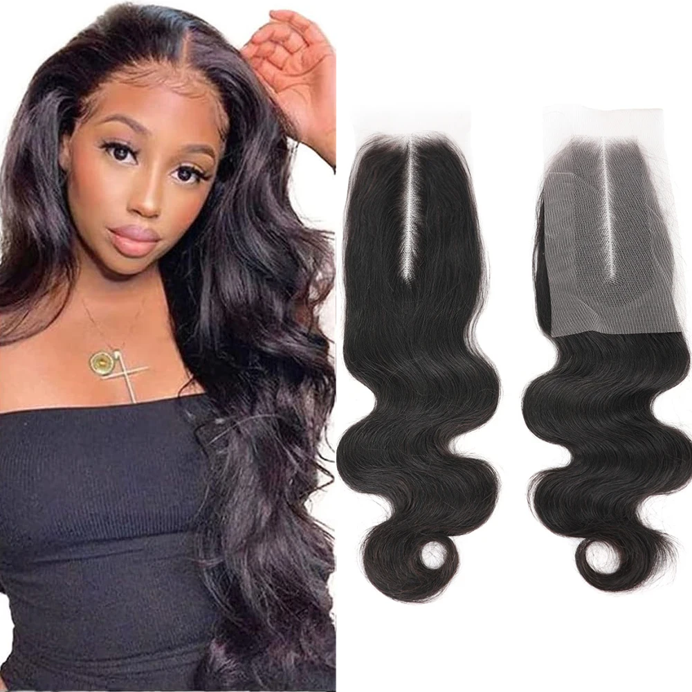 

Body Wave Human Hair Kim Closure 2x6 Lace Middle Part Swiss Lace Closure Only Virgin Hair Weaving 2X6 HD Lace Closure Body Wave