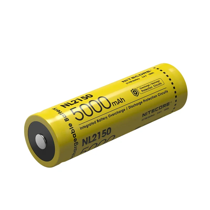 Imagem -02 - Li-ion Bateria Recarregável 5000mah 3.6v 18wh Descarga Sobrecarga Circuitos de Proteção Nitecore-nl2150 21700