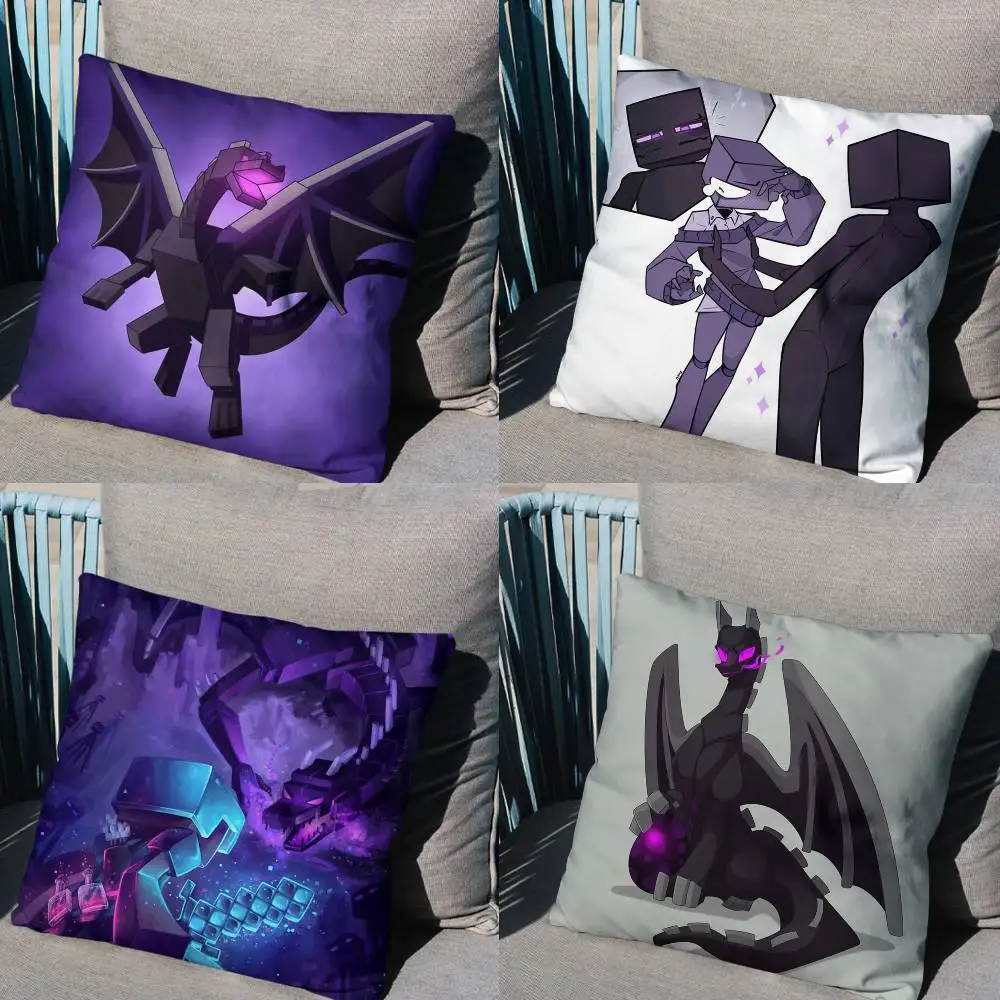 

black Ender Dragon game Enderman pillow cover living room sofa cushion cover bedroom room bed pillow cover home decoration