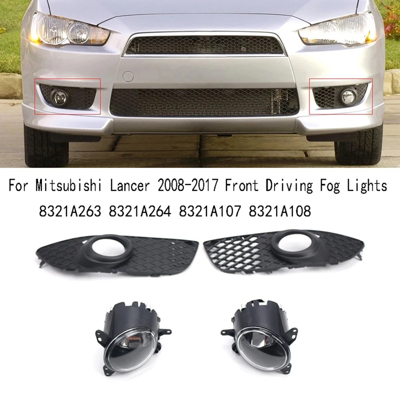 Untuk Mitsubishi Lancer 2008-2017 sisi kiri & kanan depan lampu kabut mengemudi Lights 8321A264 8321A107 8321A108