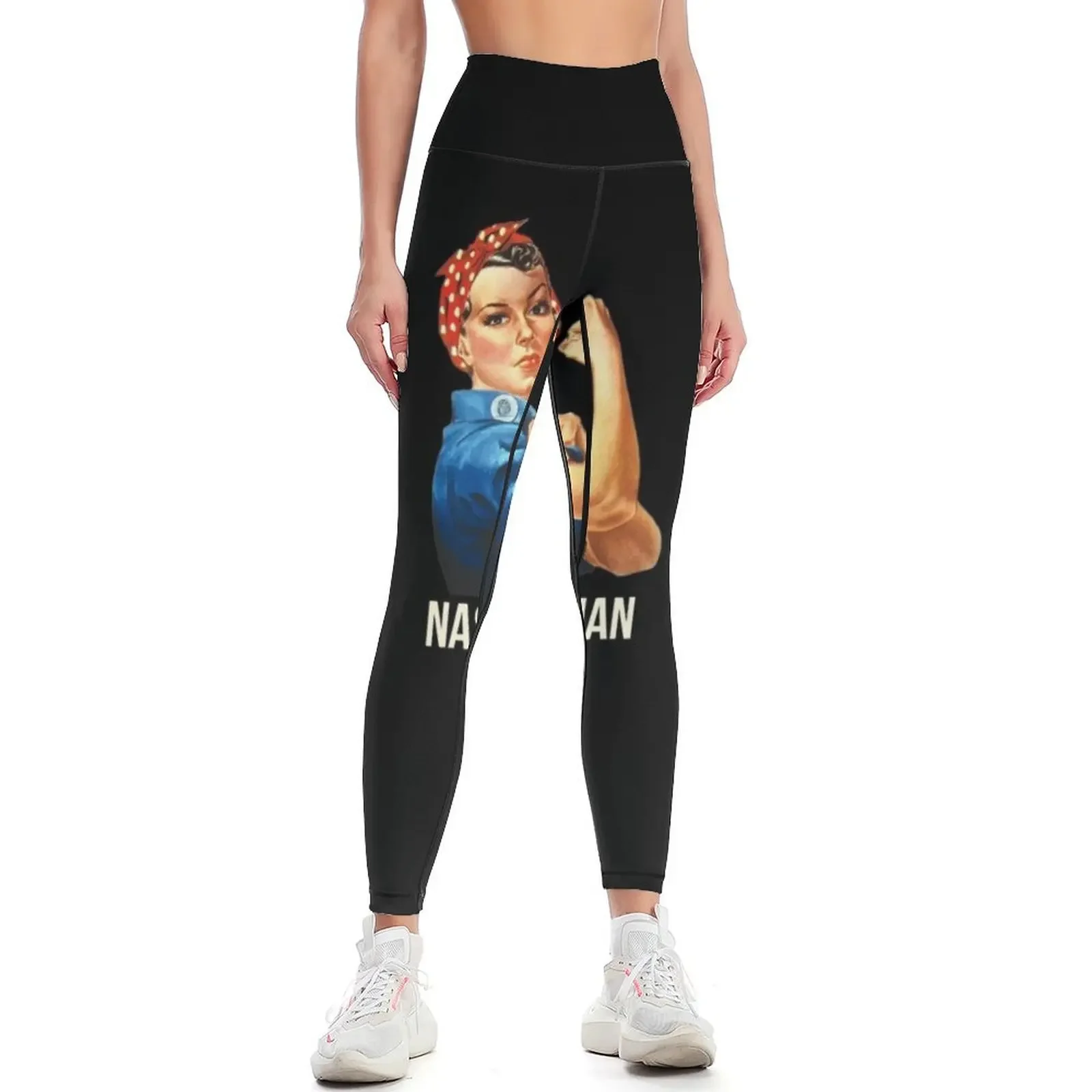 

Nasty Woman Rosie the Riveter Leggings sport legging Women's trousers Sports pants for workout shorts Womens Leggings