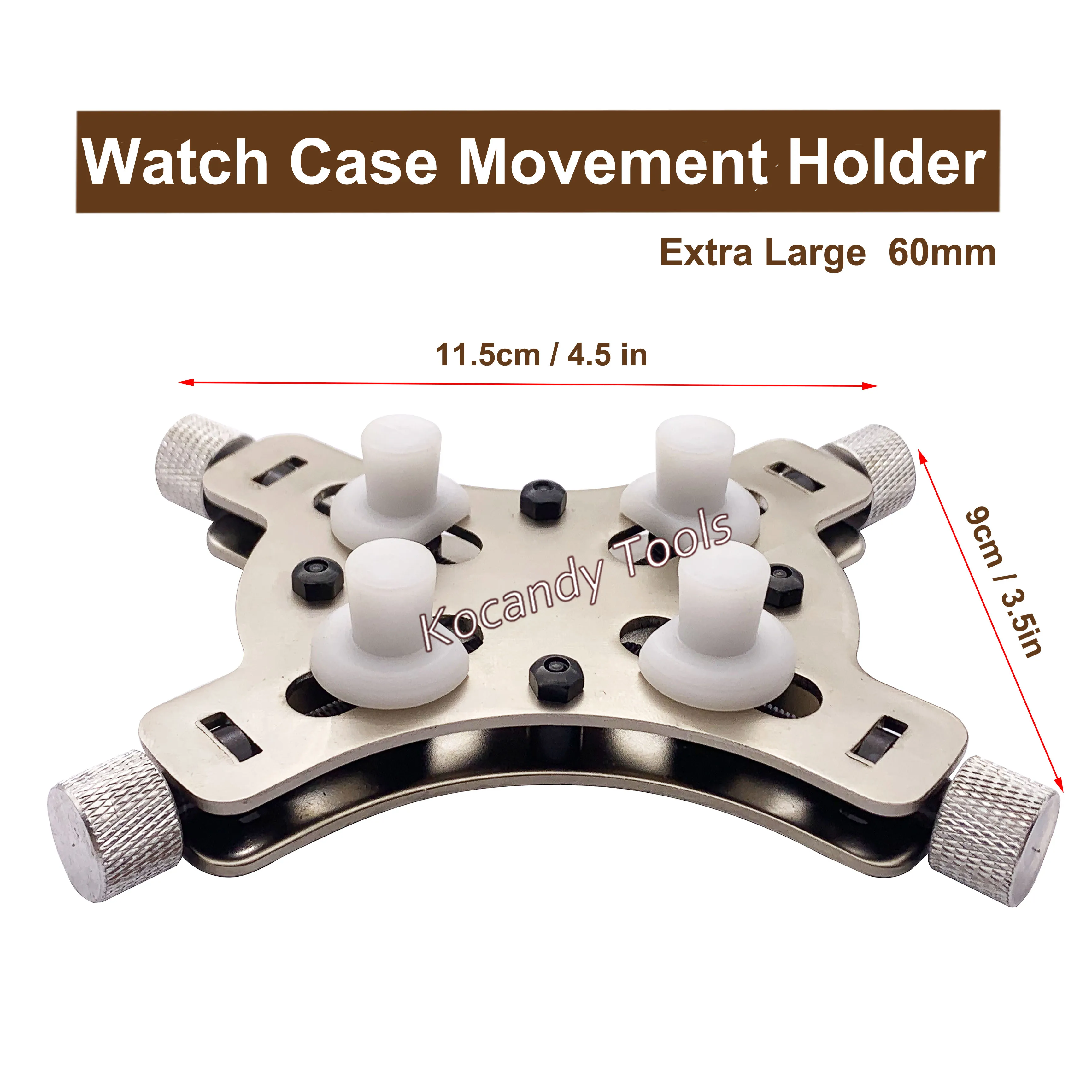 Herramienta de reparación de relojes, caja de reloj, soporte de movimiento, abrazadera de tornillo, herramienta de reparación de relojero Extra grande