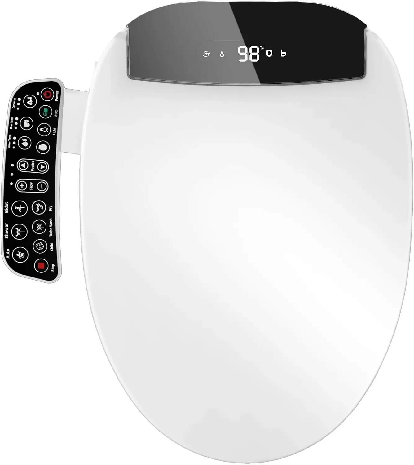 Brand new fast shippingBestsellerElectric Heated Bidet Toilet Seat with Warm Water Wash | Heated Seat, Warm Air Dryer, Soft Clos