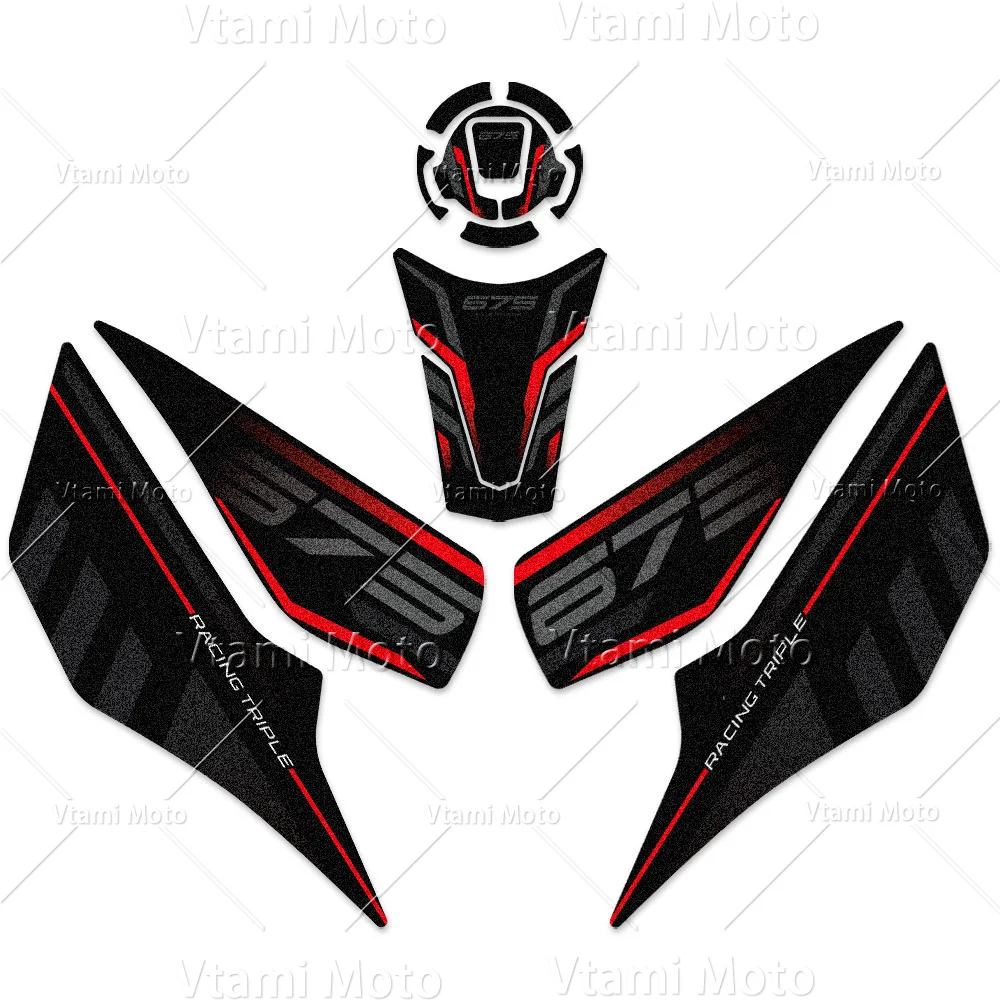 Motorcycle Tank Sticker Fuel Tank Traction Pads Protection Decals For 675SR 675SS 675SR-R 2025 2026