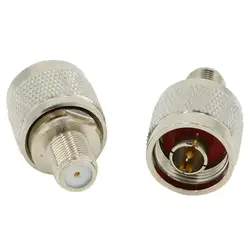 N macho a Polegada f fêmea coaxial adaptador conector de cobre completo para antena analisador roteador sistema de aprimoramento