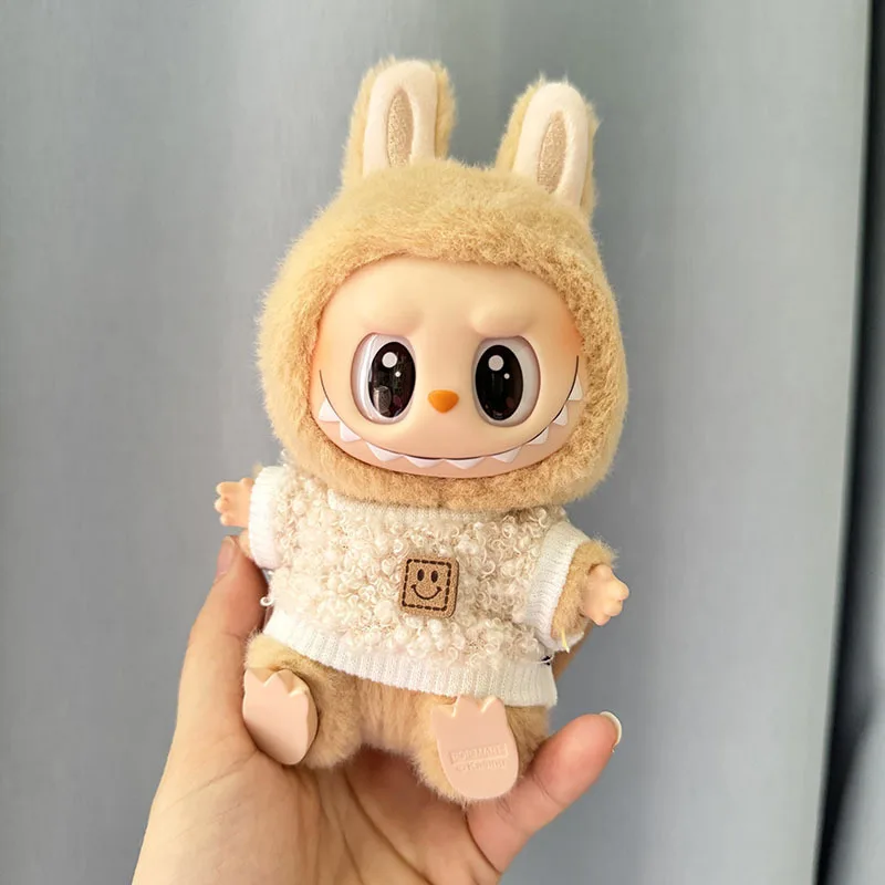 17 centimetri Mini Peluche Vestiti della Bambola Vestito Accessori Per La Corea Kpop Eso Labubu II Idol Bambole Seduta Partito Plaid Tute e Salopette Abbigliamento