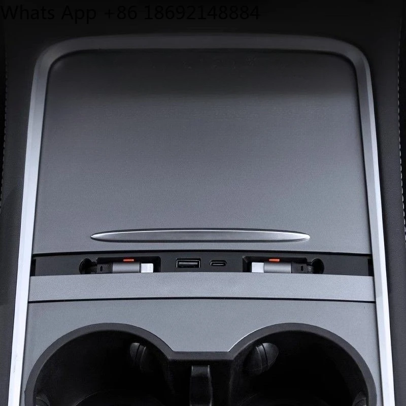 Applicable to car docking station central control charging adapter accessories telescopic cable 3 car expansion