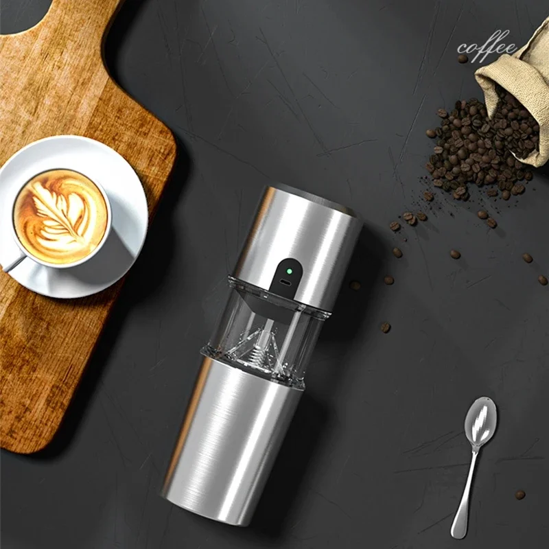 Mini Coffee Grinder USB Charging Stainless Steel Electric Grinder Machine Nuts Beans Spices Grains Pepper Grinding Kitchen Tools