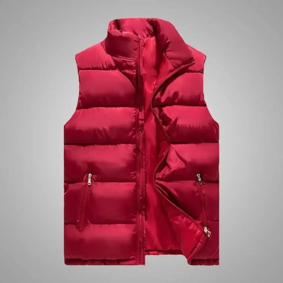 Frauen Weste Parkas Ärmellose Feste Jacken Zipper Splice Dicke Westen Taschen Stehkragen Mäntel Warme Elegante Dame Herbst Winter