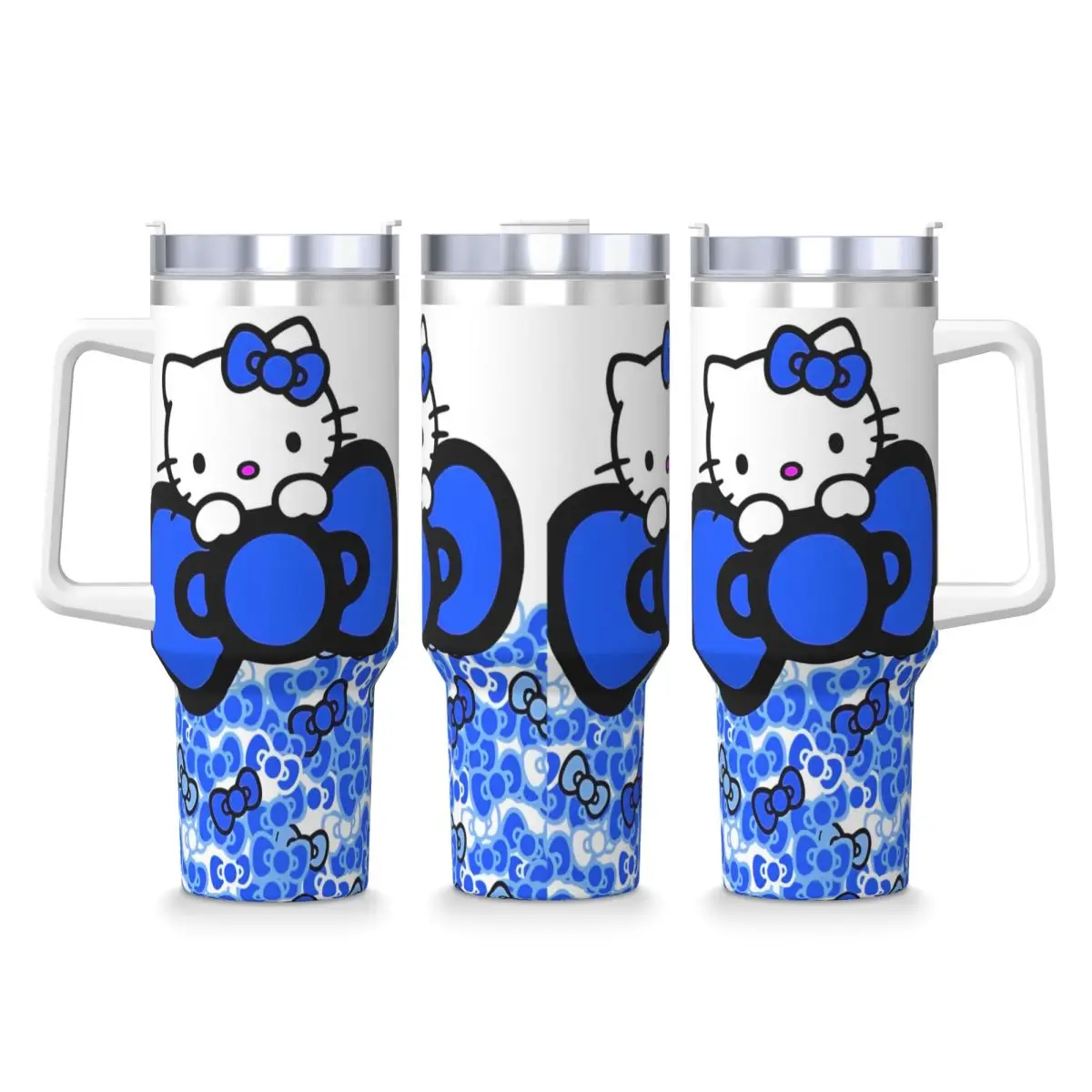 

Стакан из нержавеющей стали Kawaii Hello Kitty, автомобильные кружки с соломинкой, милый мультфильм, вождение, горячие напитки, бутылка для воды, термокружка 40 унций