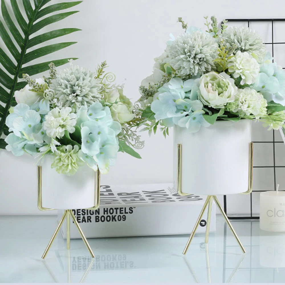 

Green Artificial Flowers Peony Tea Rose Autumn Silk Fake Flowers for DIY Living Room Home Garden Wedding Decoration