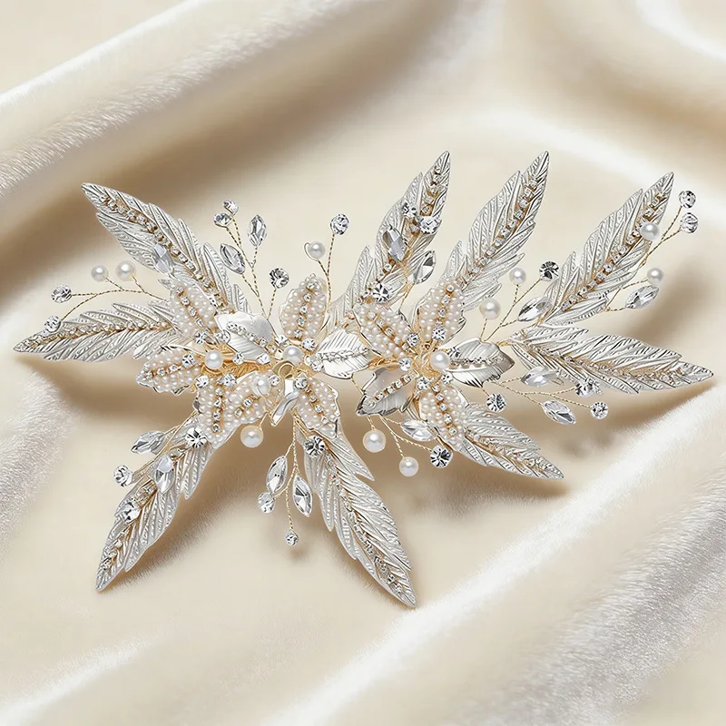 

Europea American New Korean Bridal Hair Clips Flower Handmade DIY Hair Accessories Wedding Headwear Luxury Accessories Wholesale