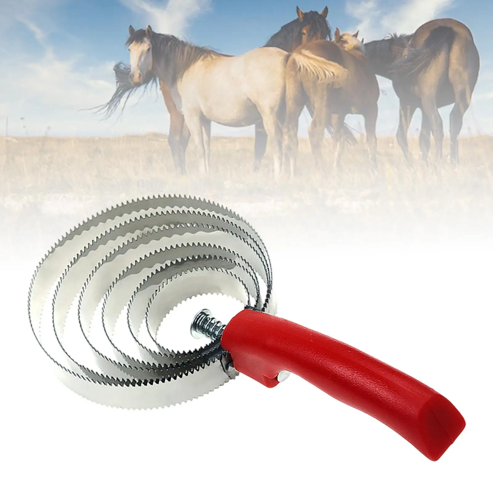 Peine de Metal para curry, herramienta para el cuidado del caballo, cepillo de pelo de caballo, cepillo para caballo, hoja de desprendimiento para vaca, mascota, caballo, perro, oveja