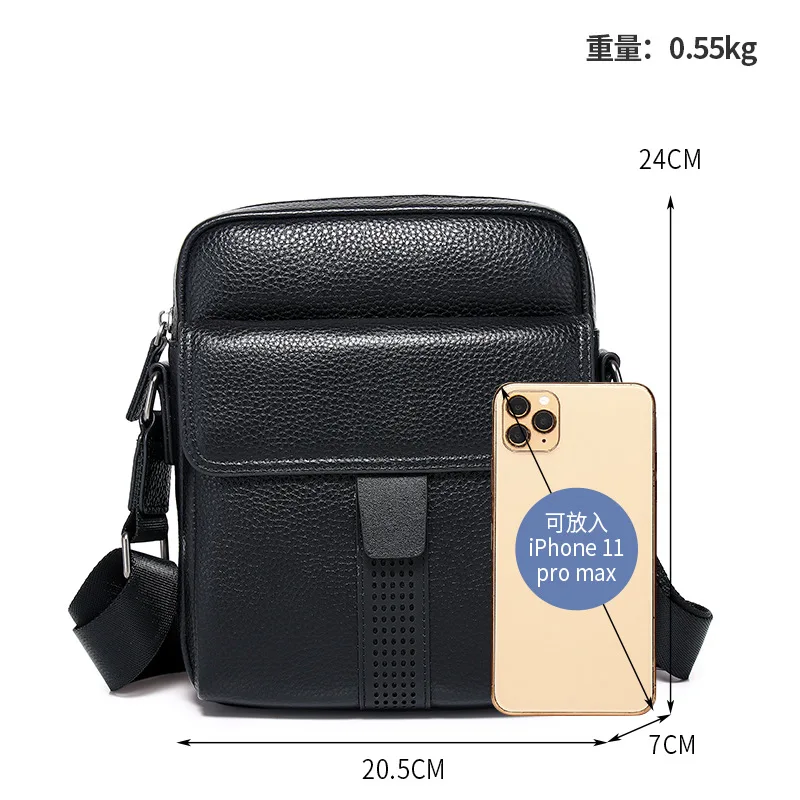 

Genuine Messenger Bag Leather Briefcases Men Square Multifunctional Shoulder High-end Casual Men's Crossbody Brand Luxury