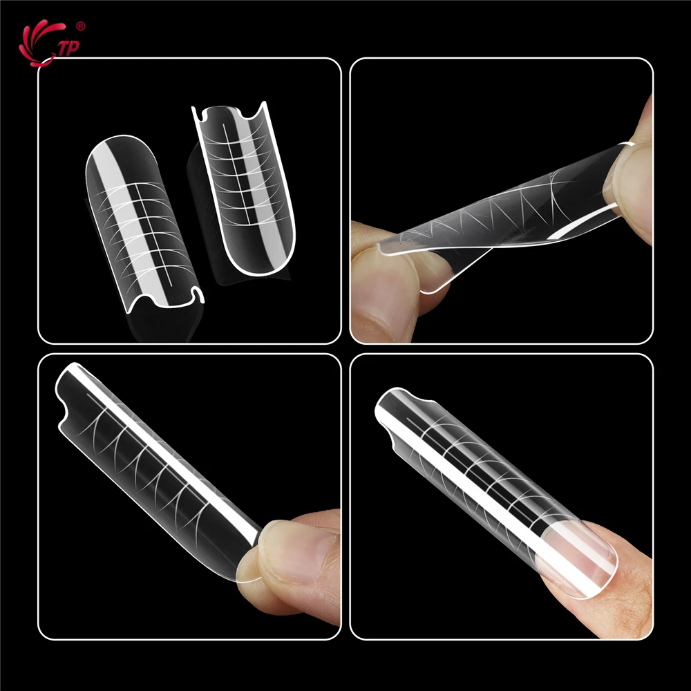 TP 150pcs Dual Forms Nails Widen Quick Building UV Gel Mold Full Cover Nail Extension Forms Acrylic Top Forms for Poly Nail Gel