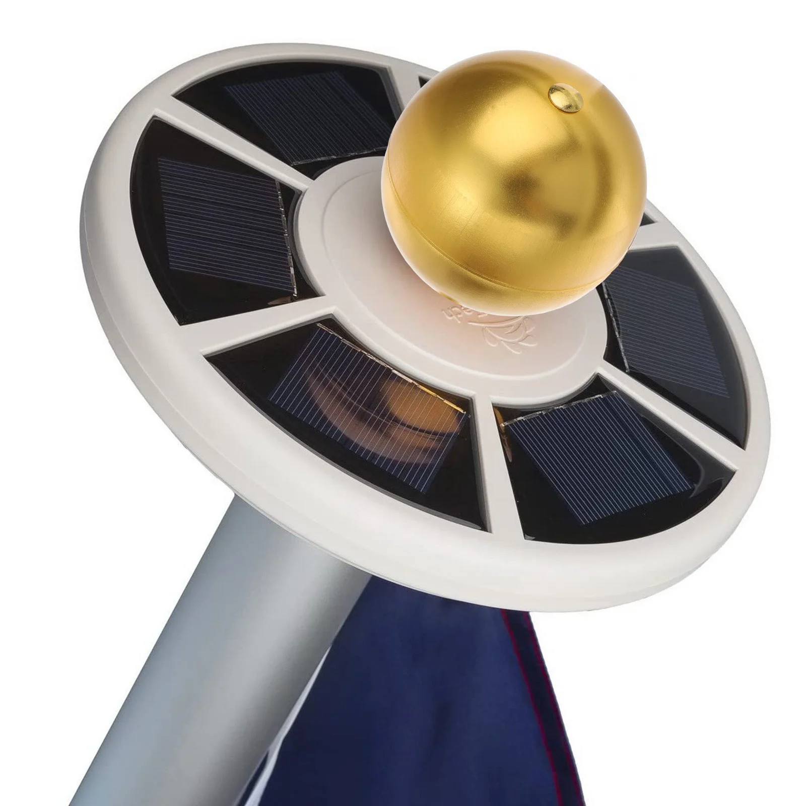 

2Pcs Durable Aluminum Alloy Flagpole Ball Head Accessories Anti-Uv Fade Resistant Ornament for Outdoor Use Flagpole Ball