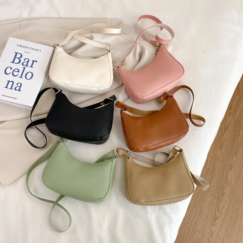

Vintage PU Leather Hobo Bag Casual Shoulder Purse with Minimalist Design bag for women