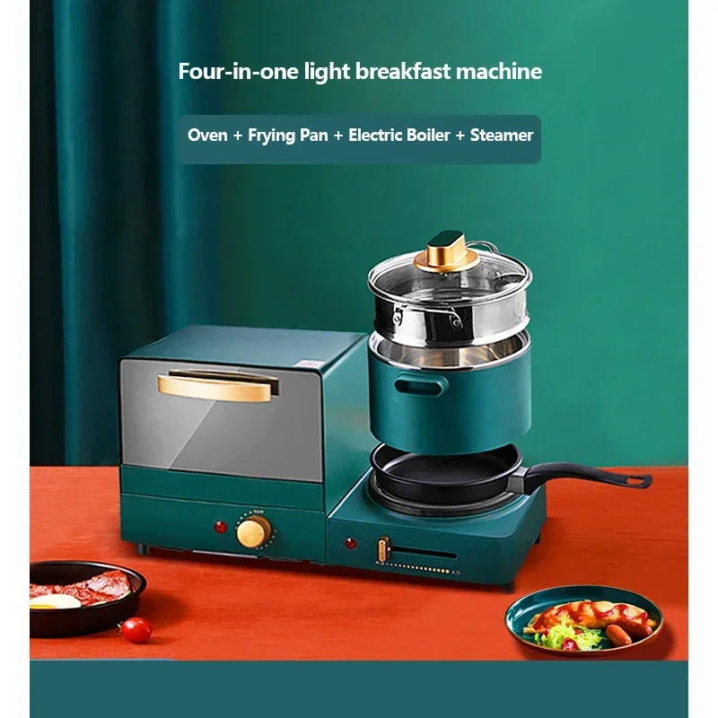 Automatic oven bread machine multi-function frying pan mini oven household bread pizza oven frying pan sandwich maker baking