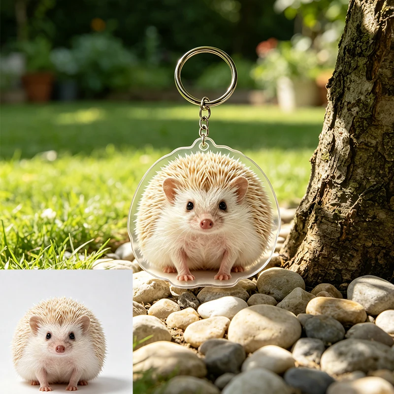 Personalized Pet Acrylic Keychain Custom Animal Photo Pendant Lovely Bag Ornament  Unique Keepsake Accessory Thoughtful Present