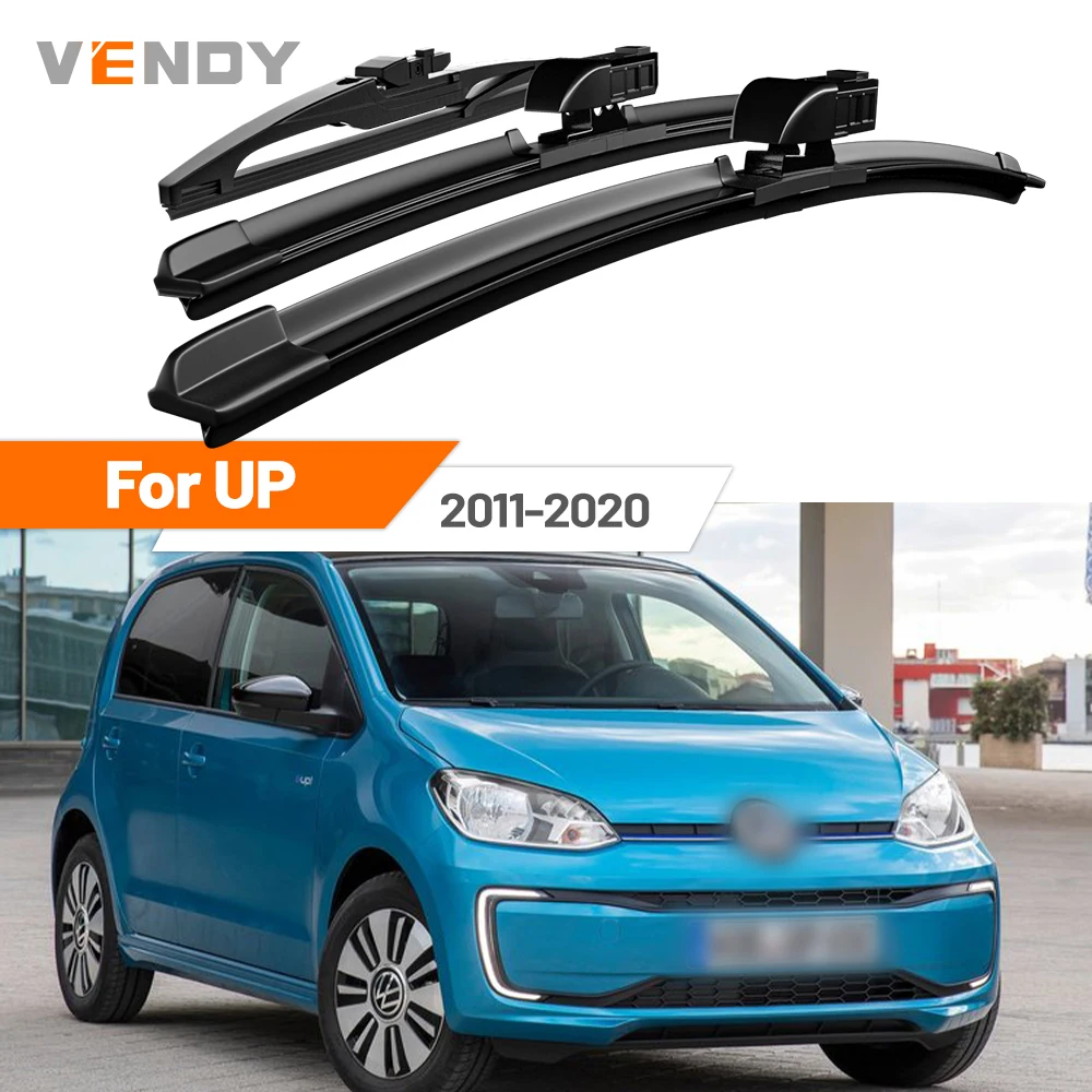 For VW UP 2011-2020 2012 2013 2014 2015 2016 Front & Rear Windshield Wiper Blades Windscreen Wipers Set Accessories