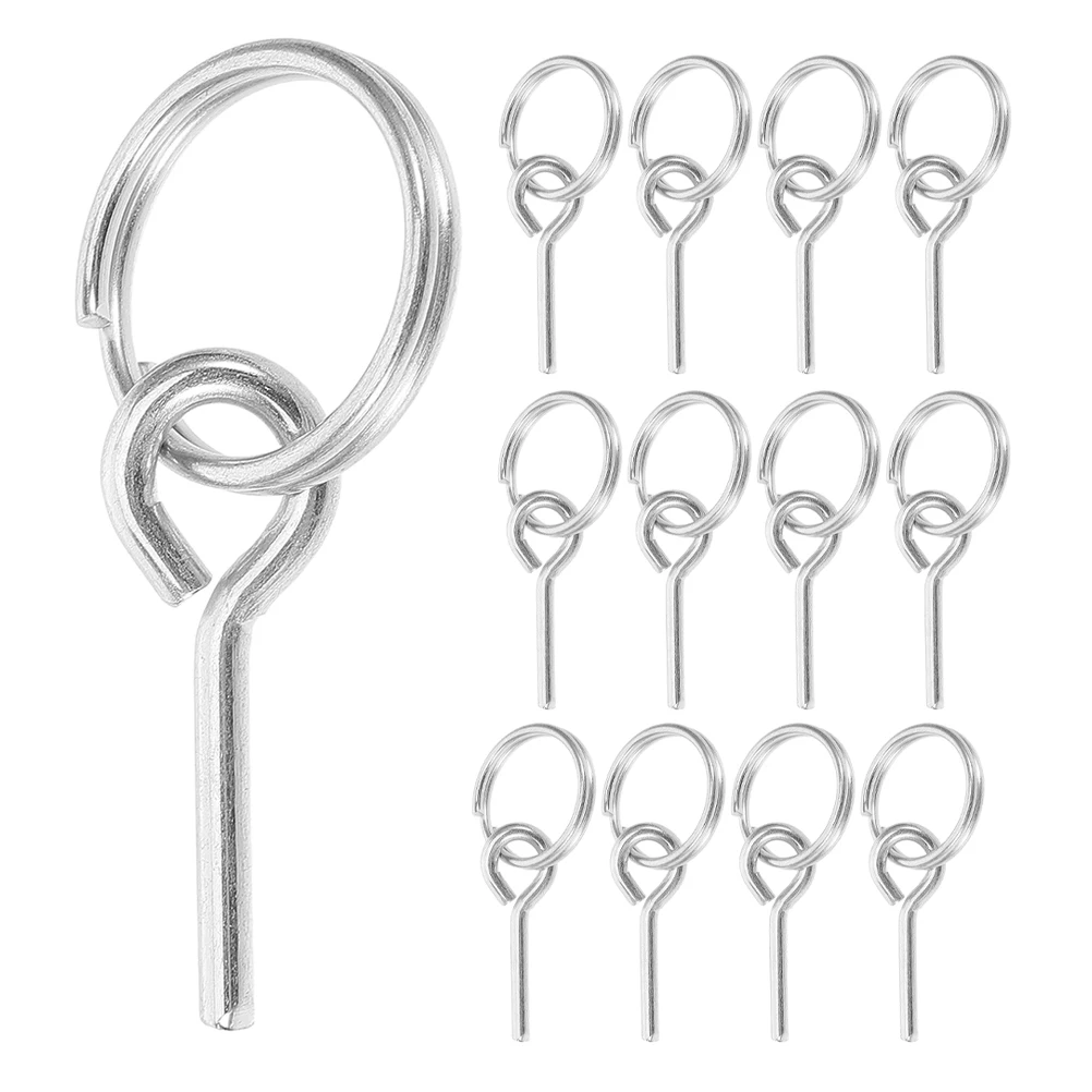 

15pcs Tent Connectors Replacement Set Windproof Universal Camping Accessories Hiking Travel Repair Kit Silver