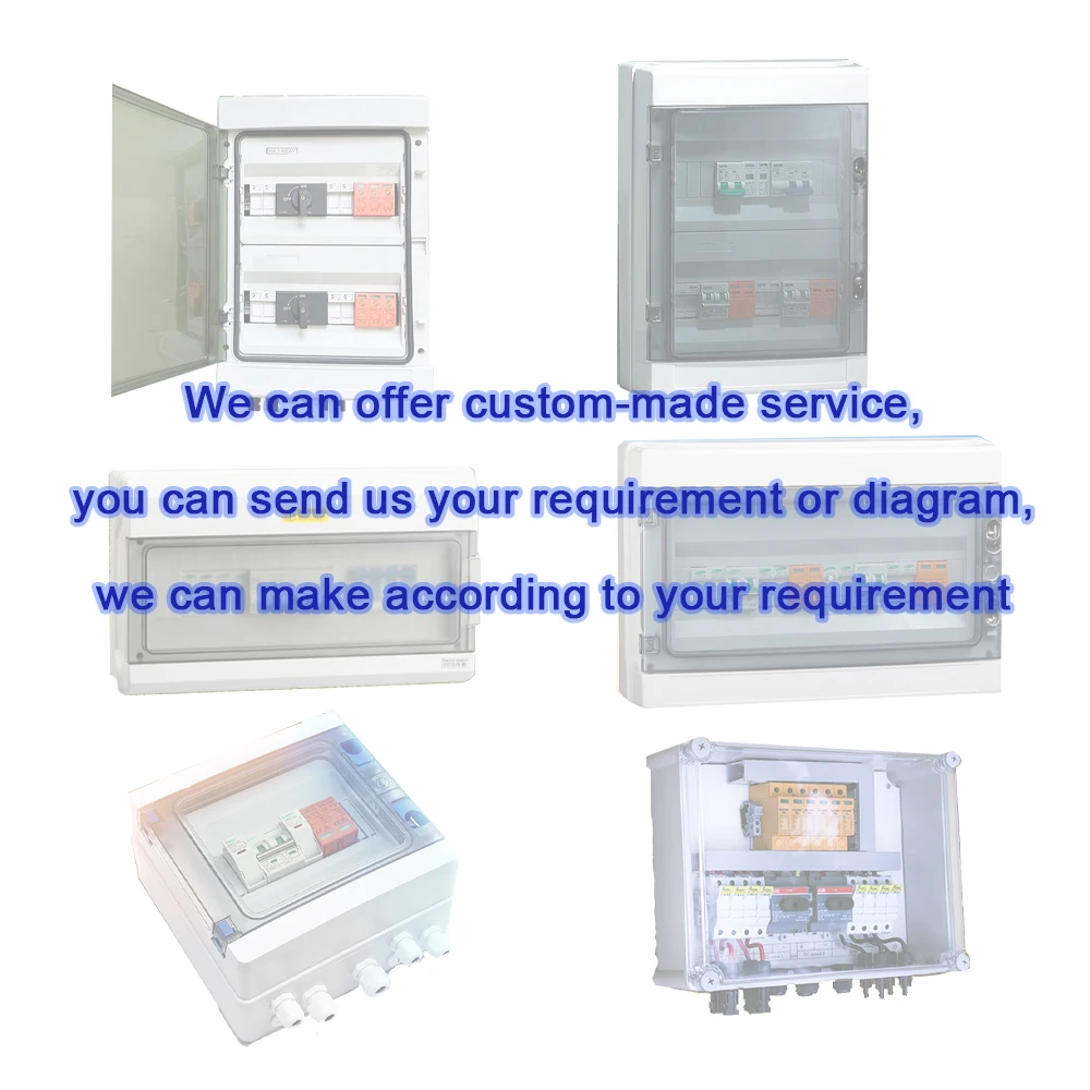 Imagem -04 - Entrada Saída Corda para Fora da Grade Sistema de Energia Solar Fotovoltaica Matriz Solar pv Combinador Caixa dc Disjuntor 500v