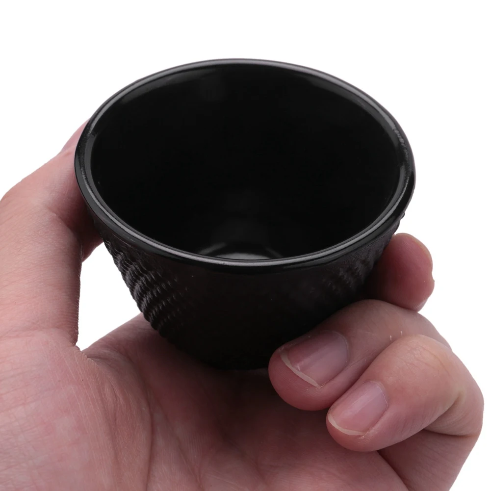 AA19 2X Cast Iron Tea Cups Drinkware Chinese Handmade Kung Fu Coffee Tools Health Care Polka Dot Iron Cup