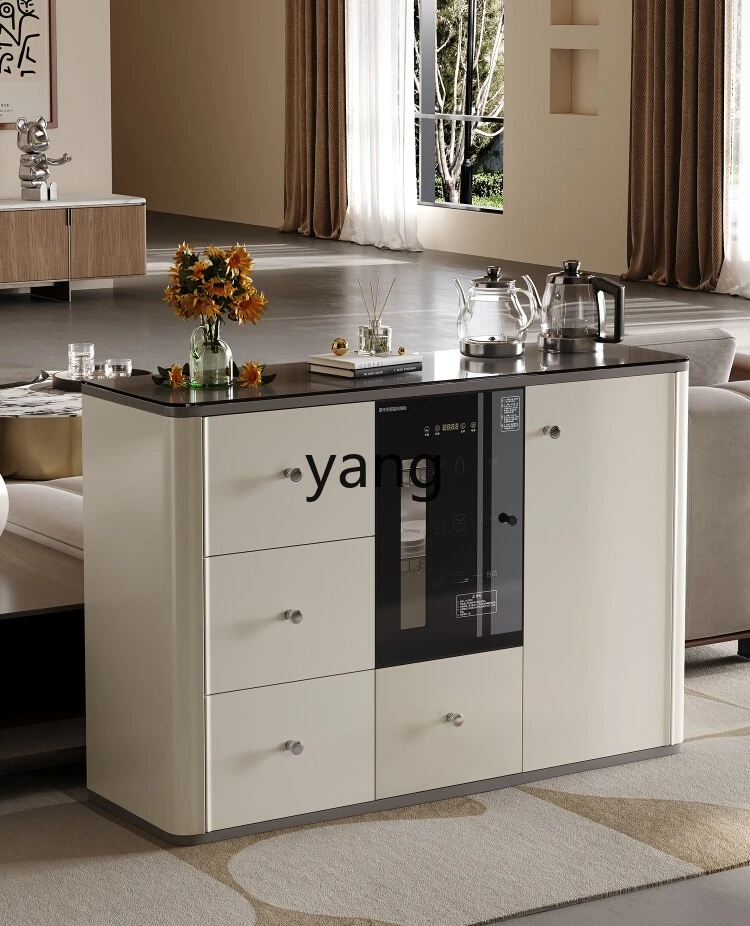 LTT المطبخ الخشب الصلب الطعام خزانة جانبية غرفة المعيشة خزانة الشاي غلاية متكاملة الذكية آلة بار الشاي المنزل #2