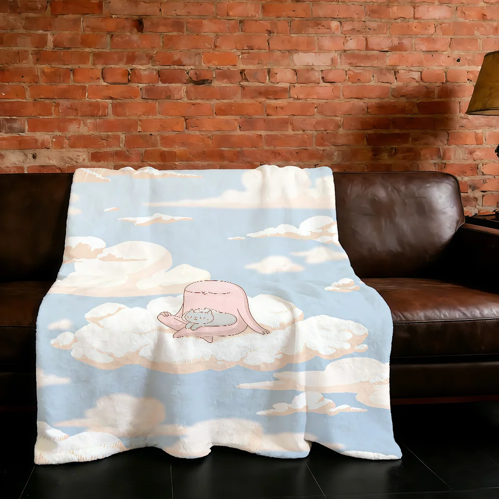 

Blanket Super Warm Comfortable K-Ketnipz Plush Throw Blanket Child Cartoon Meme Cute Home Sofa Bedroom Gift