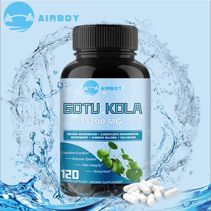 Gotu Kola Capsules - Brain, Cognition, Immune System, Skin, Energy & Circulation Supplement - Non-GMO & Gluten Free