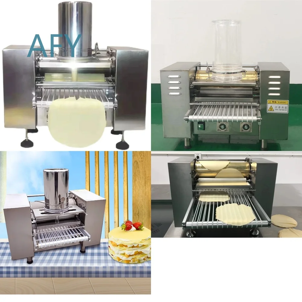 Mini Mille Crepe Cake Machine for Automatic Lasagna Pancake Skin Plate Crepe Maker with Nonstick Surface Fast Heating