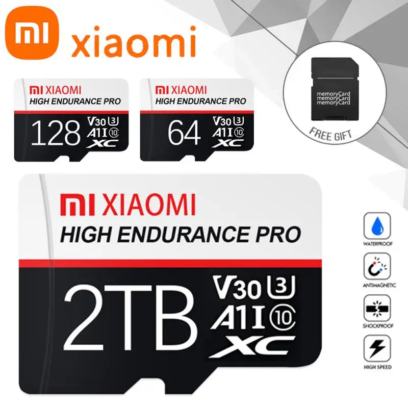 Xiaomi Irritation-Carte Micro SD avec Adaptateur pour Nintendo Switch, Téléphone et Caméra, Carte Mémoire Haute Vitesse, 10, 2T, 1T, 64 Go, 128 Go,