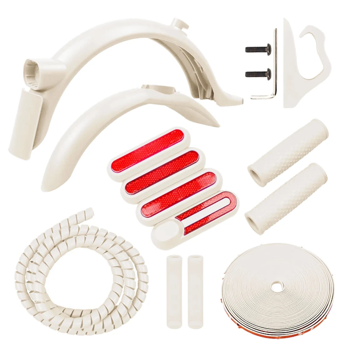 Coloured Mudguard Kit for Xiaomi M365 1S Pro 2 Scooter Fender Line Tube Anti-Collision Strip Handlebar Grip