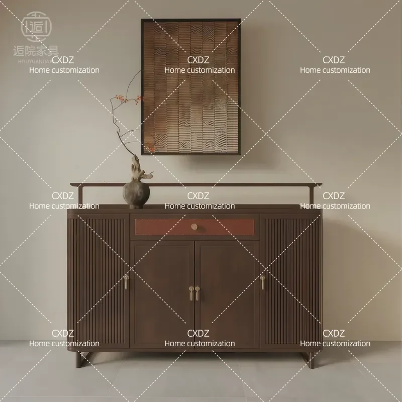 New Chinese Style Wall Mounted Dining Side Cabinet Porch Storage Locker Simple Customizable Home Improvement Furniture