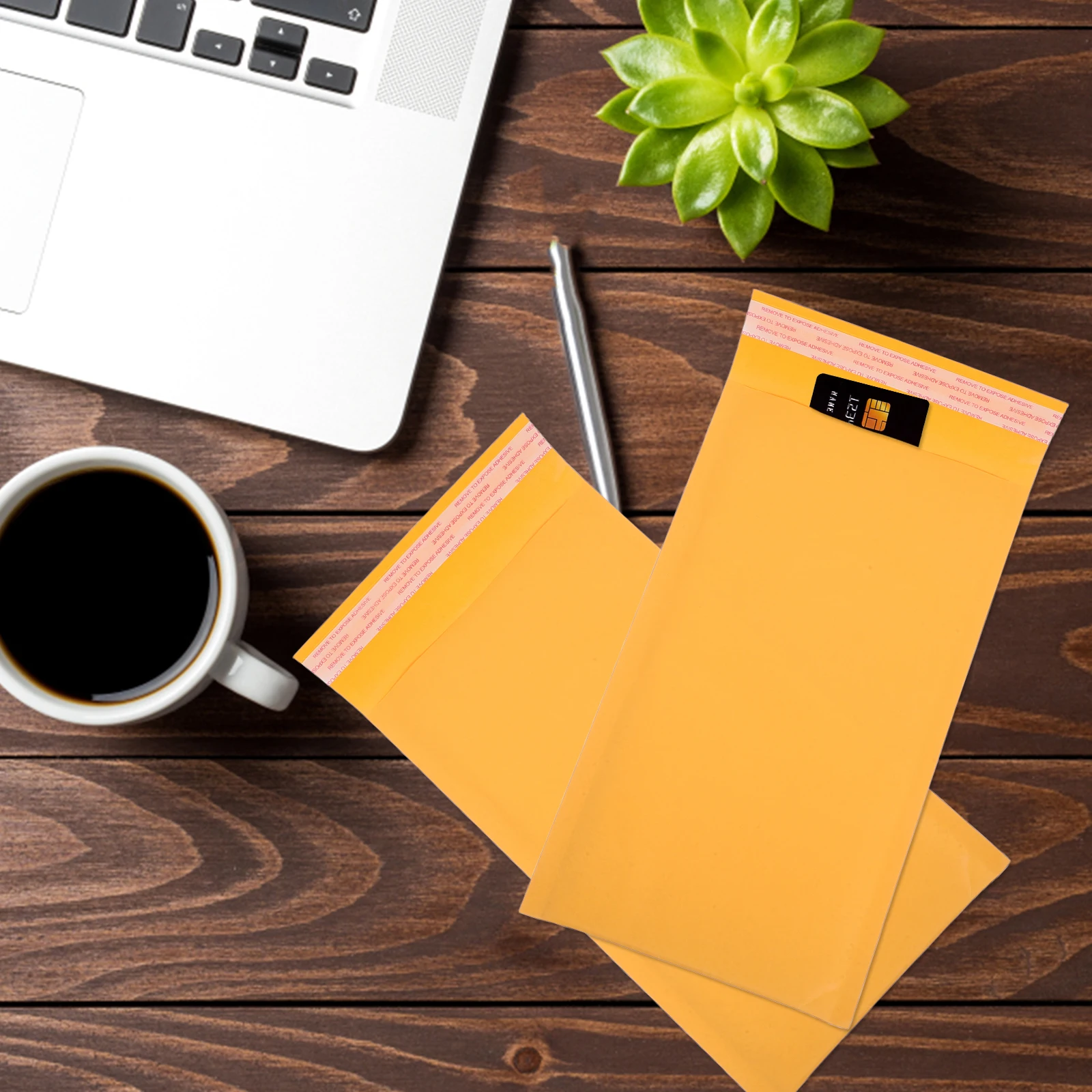 

25pcs Bubble Mailer Self Sealing Kraft Paper Envelopes Yellow Shock Resistance Waterproof Ideal for Shipping Photos