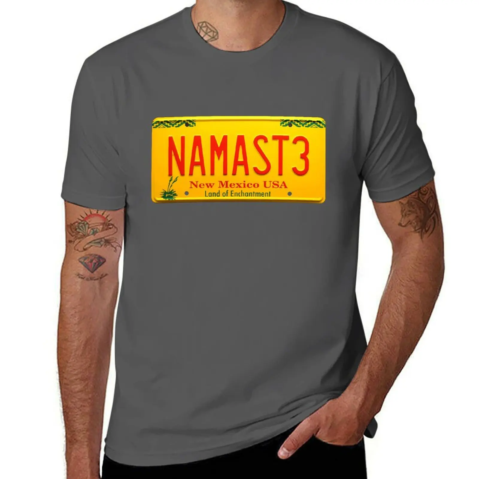 

Better Call Saul NAMAST3 Plate T-Shirt All Match Basic Short Sleeve Top