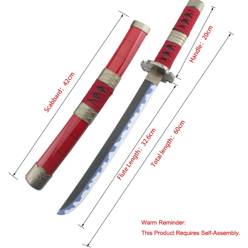 60 سنتيمتر/30 بوصة 3 قطعة مجموعات رورونوا زورو كاتانا أنيمي السيوف إنما سلاح الدعامة تأثيري Shusui Sandai kitetsu Ichimonji