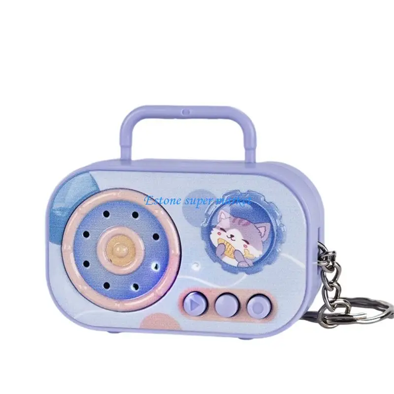 

090B винтажный стиль мини-диктофон брелок игрушка новинка портативный ретро звук подарок для детей и взрослых