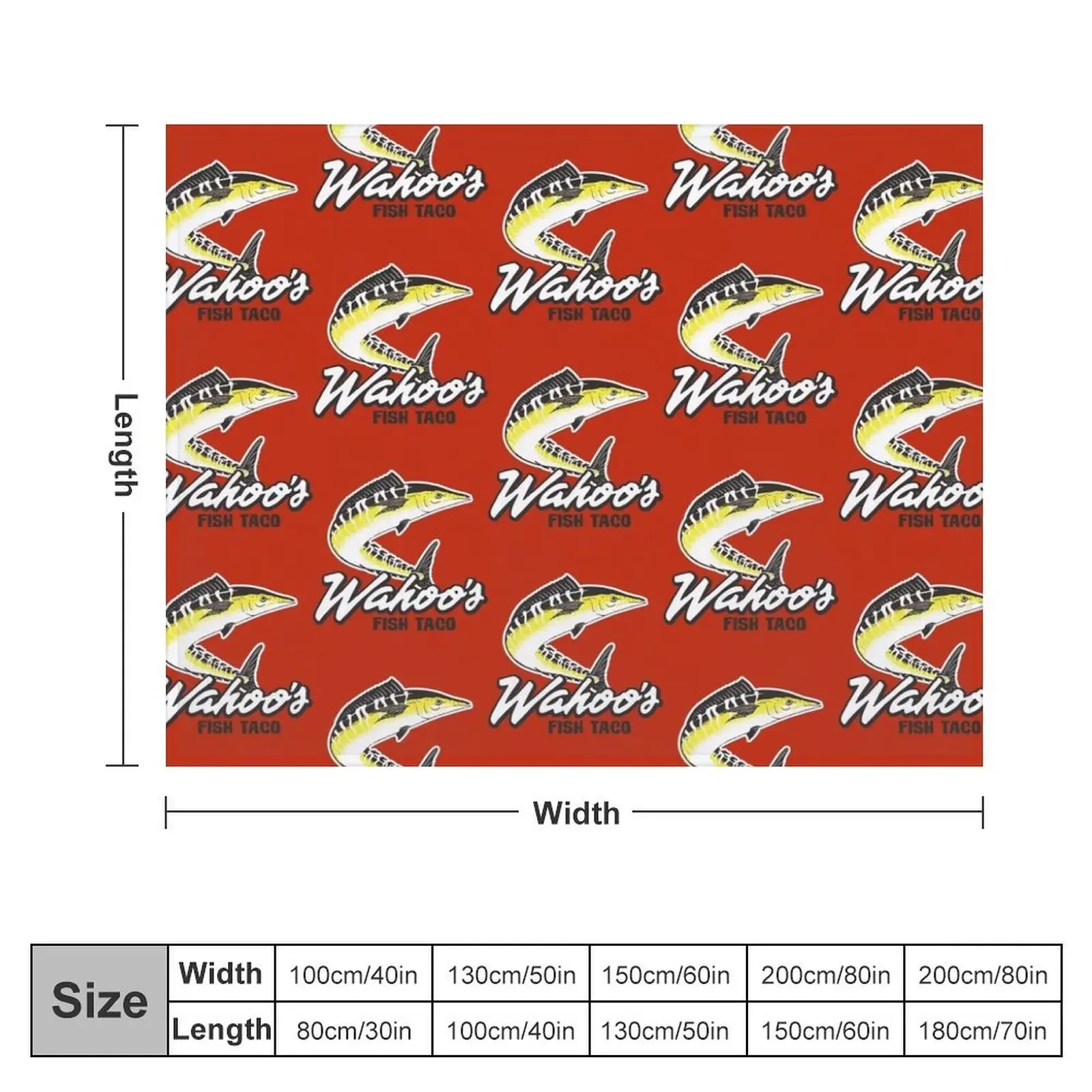 Wahoo's Fish Taco Resto Throw Blanket valentine gift ideas funny gift Cute Plaid Tourist Blankets