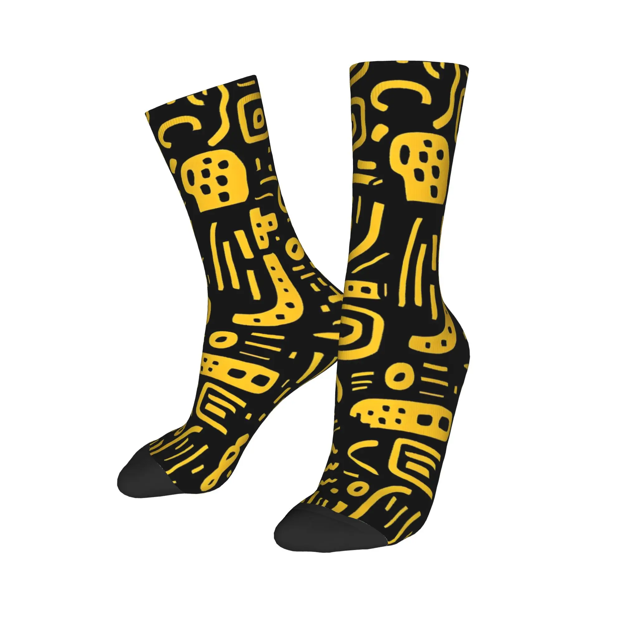

Custom Cool Printed African Tribe Abstract Socks for Men Women Stretch Summer Autumn Winter Crew Socks