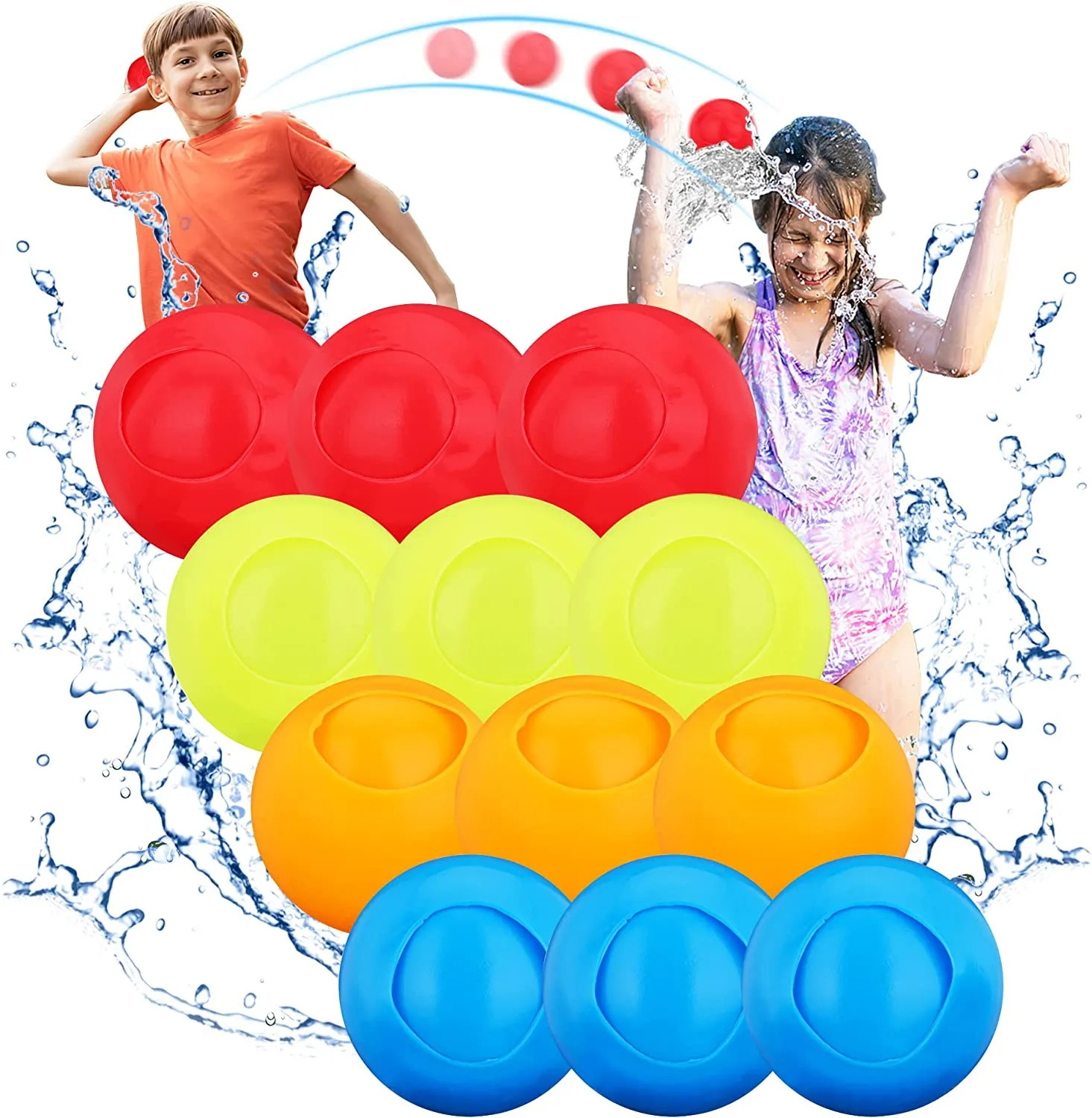 Globo de agua reutilizable para niños, bomba de agua de relleno rápido, Bola de inmersión para salpicaduras, juguetes de agua para exteriores e interiores, novedad de verano