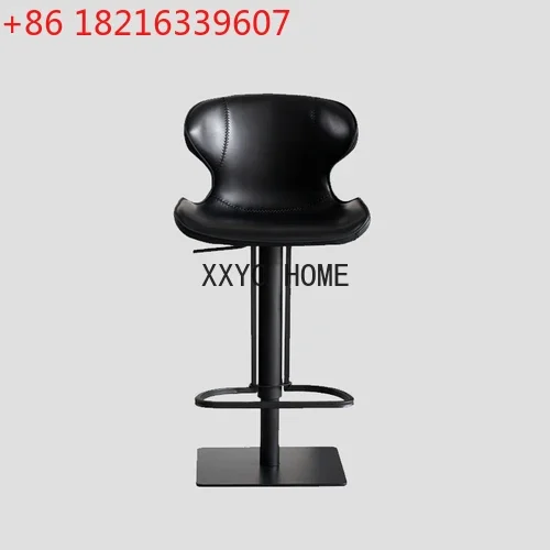 Backrest High Stool Front Desk Bar Stool Chair Lifting Bar Stool Swivel Chair Home Bar Chair