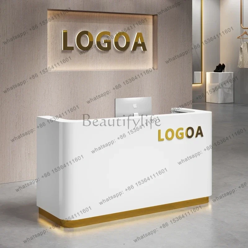 PG Modern Shop Beauty Bar Luxury Restaurant Reception Desks Executive Bureau Trendy Furniture Organizers Company Reception Desks