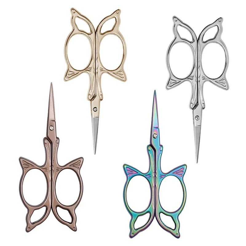 Butterfly-Shaped Embroidery Scissors - Antique Precision Snips for Thread Cutting & Craft