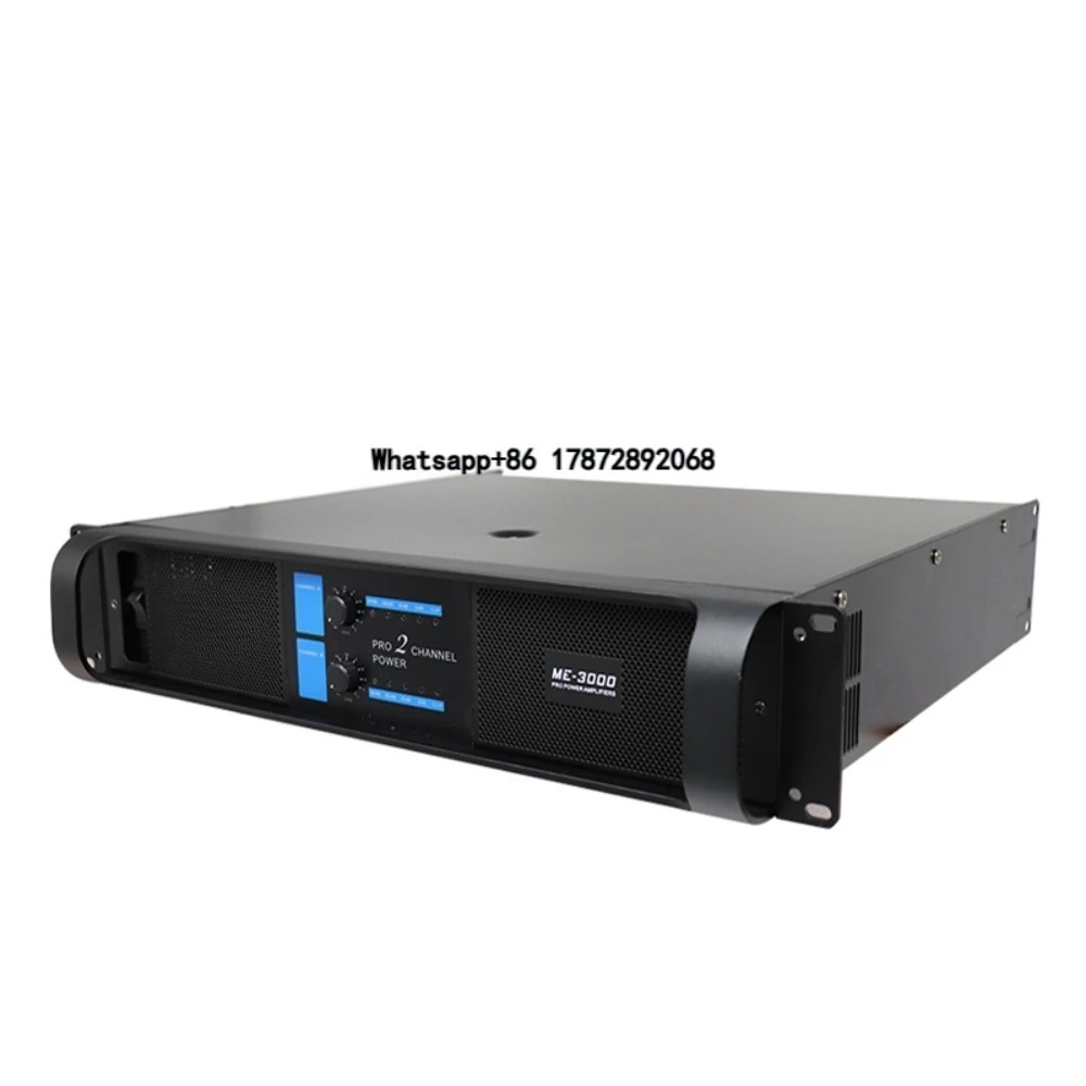 Professional 2-Channel 600W H Class Audio System Power Amplifier 8Ω 4Ω Impedance for Stage Indoor Use AC Power Supply Metal