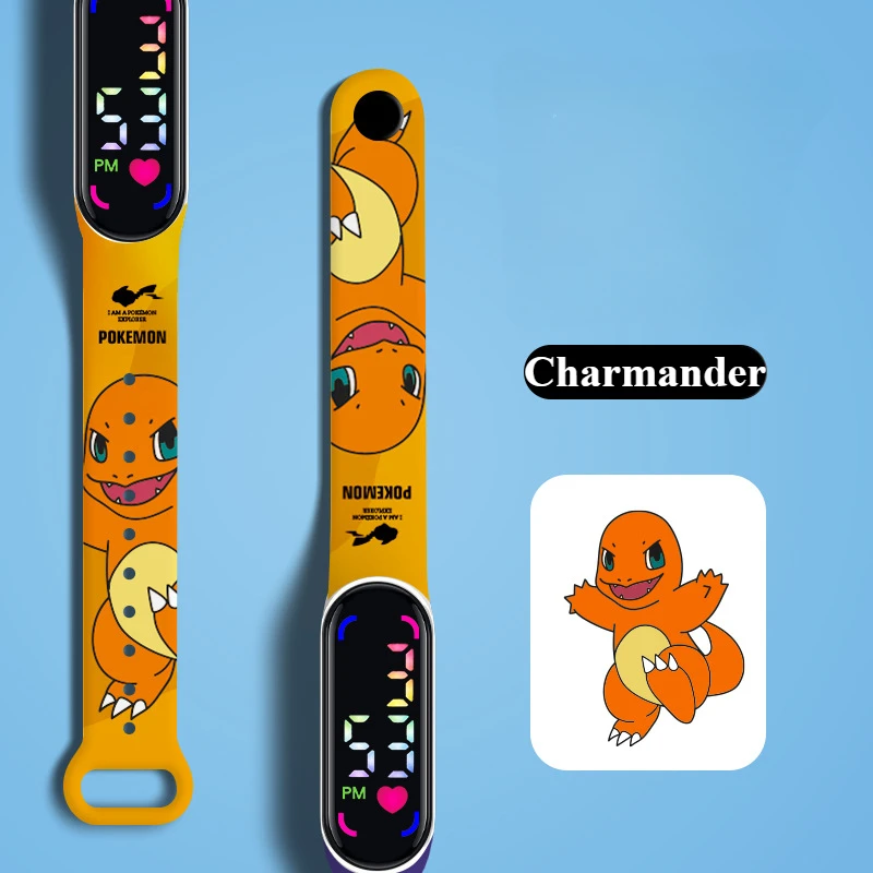 Waterproof LED Digital Watch for Kids Boys Girls Pikachu Gengar Pokemon Birthday Gift Christmas Wristwatch - view 5