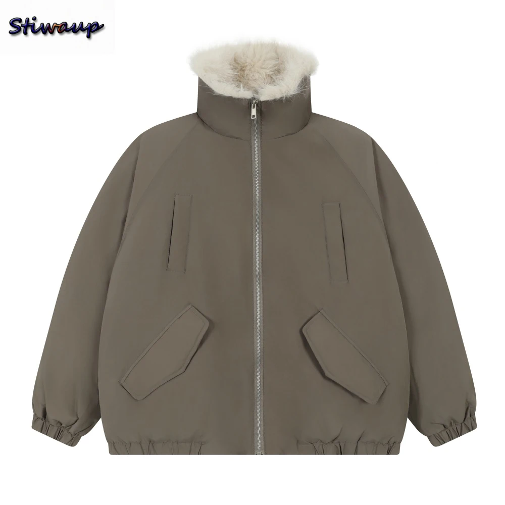 

Women's Winter Down Jacket Plush Collar Winter Woman Clothes Luxury Padding Lightweight Puffer Women Brand Luxury Down Jackets