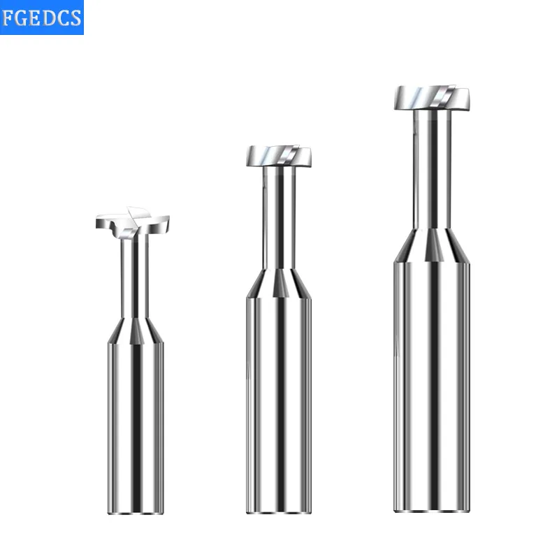 Carbide T Slot Milling Cutter Tungsten Steel End Mills CNC Cutter Tools For Metal Aluminum Copper 8mm 10mm 12mm 14mm 16mm 0.3H6H